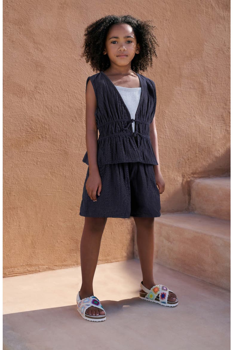 Kids' Sleeveless Top, Vest & Shorts Set, Alternate, color, BLUE