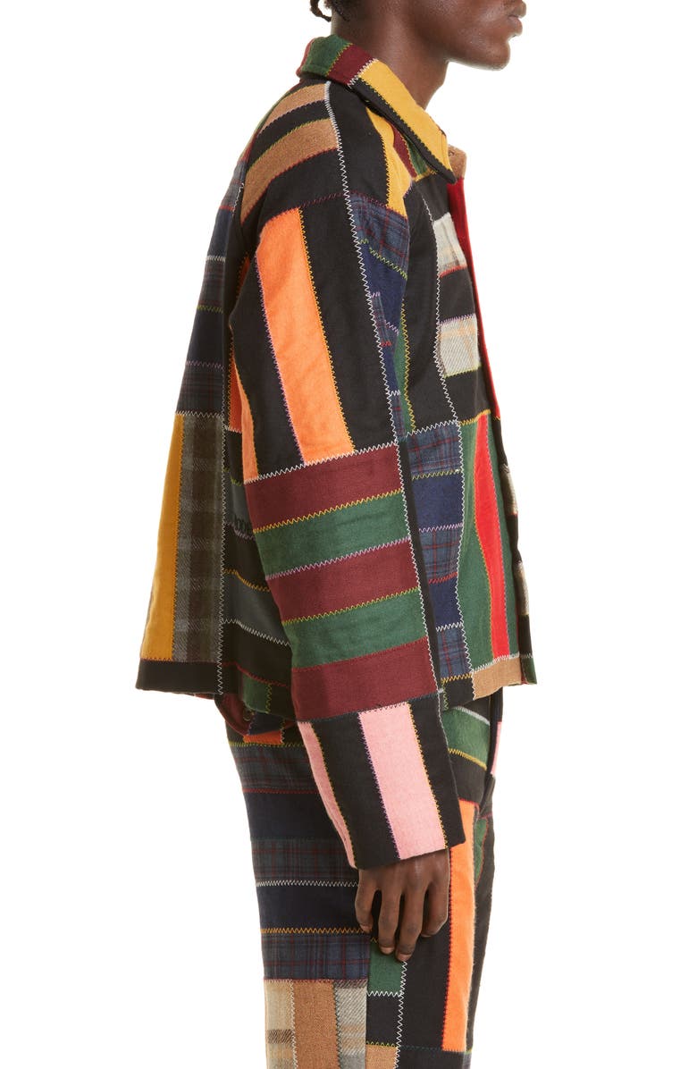 Bode 5-Bar Quilted Wool Jacket, Alternate, color, 