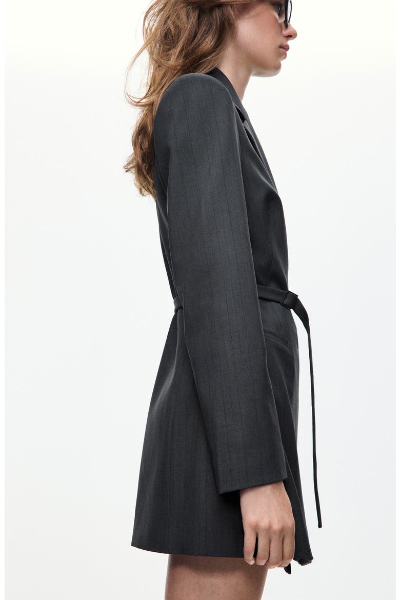Belted Blazer Dress, Alternate, color, GREY