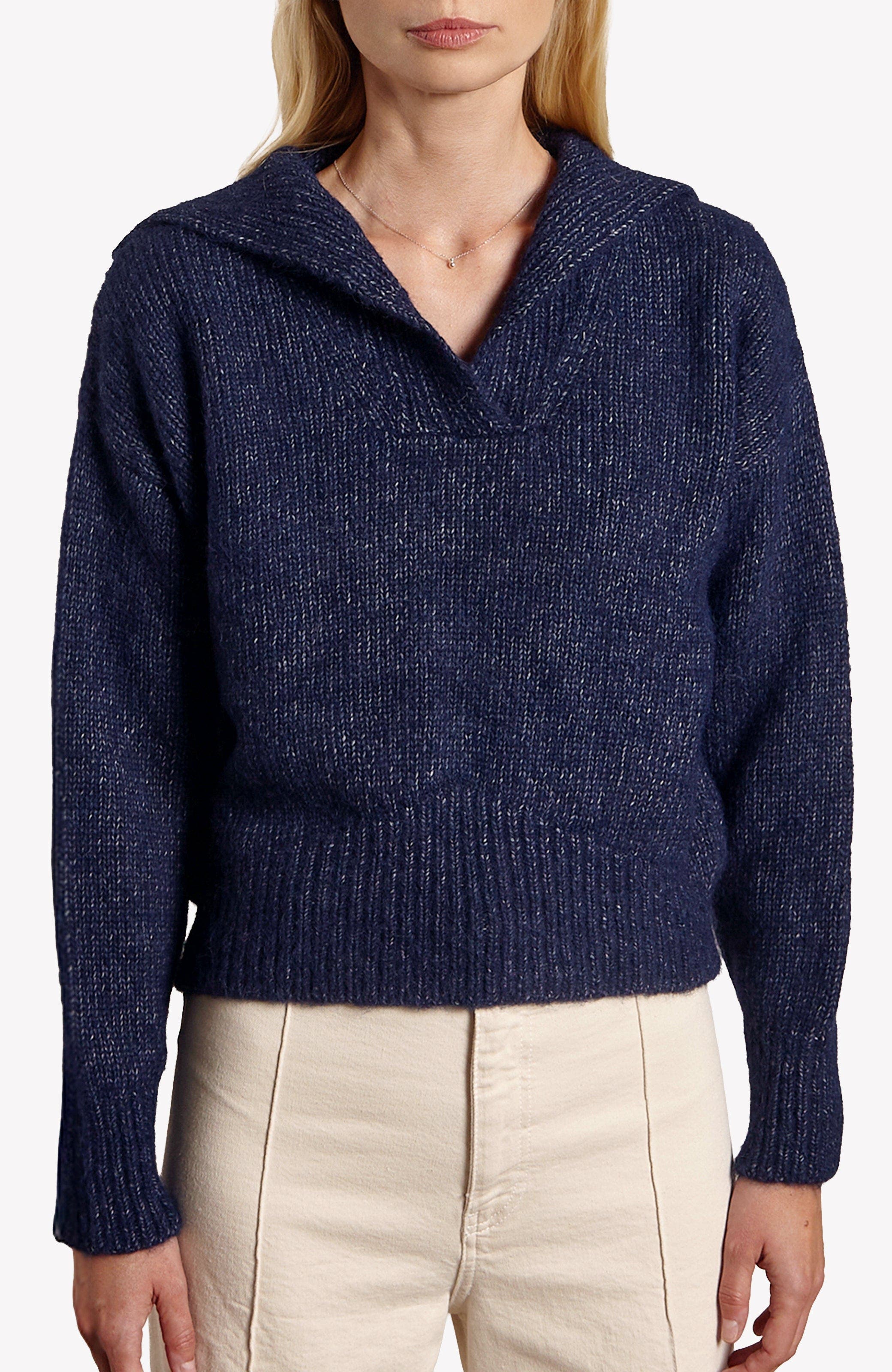 Sailor collar weekend Sweater Navy