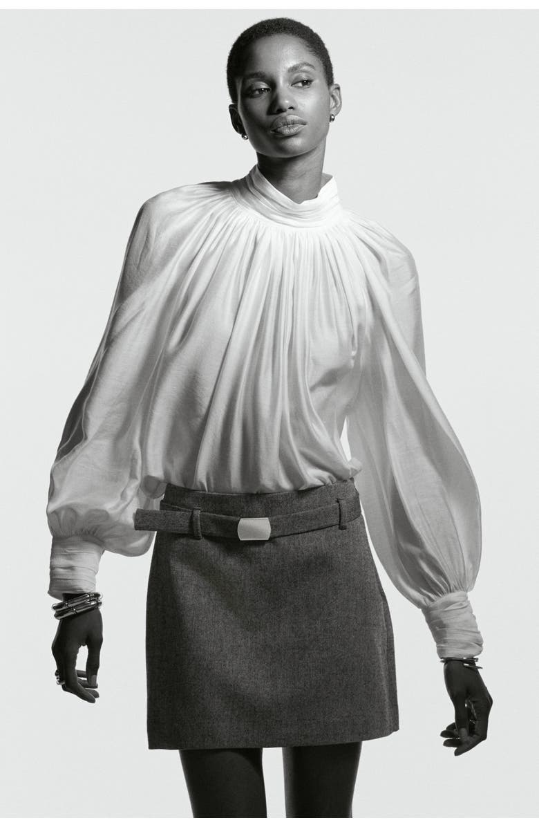 H&M Belted Mini Skirt, Alternate, color, 