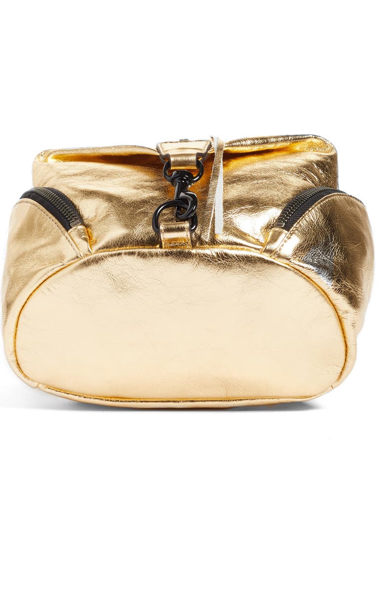 Rebecca Minkoff Medium Julian Metallic Leather Backpack, Alternate, color,