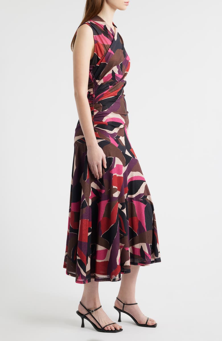 Rails Vanya Abstract Print Faux Wrap Midi Dress, Alternate, color, Paradise