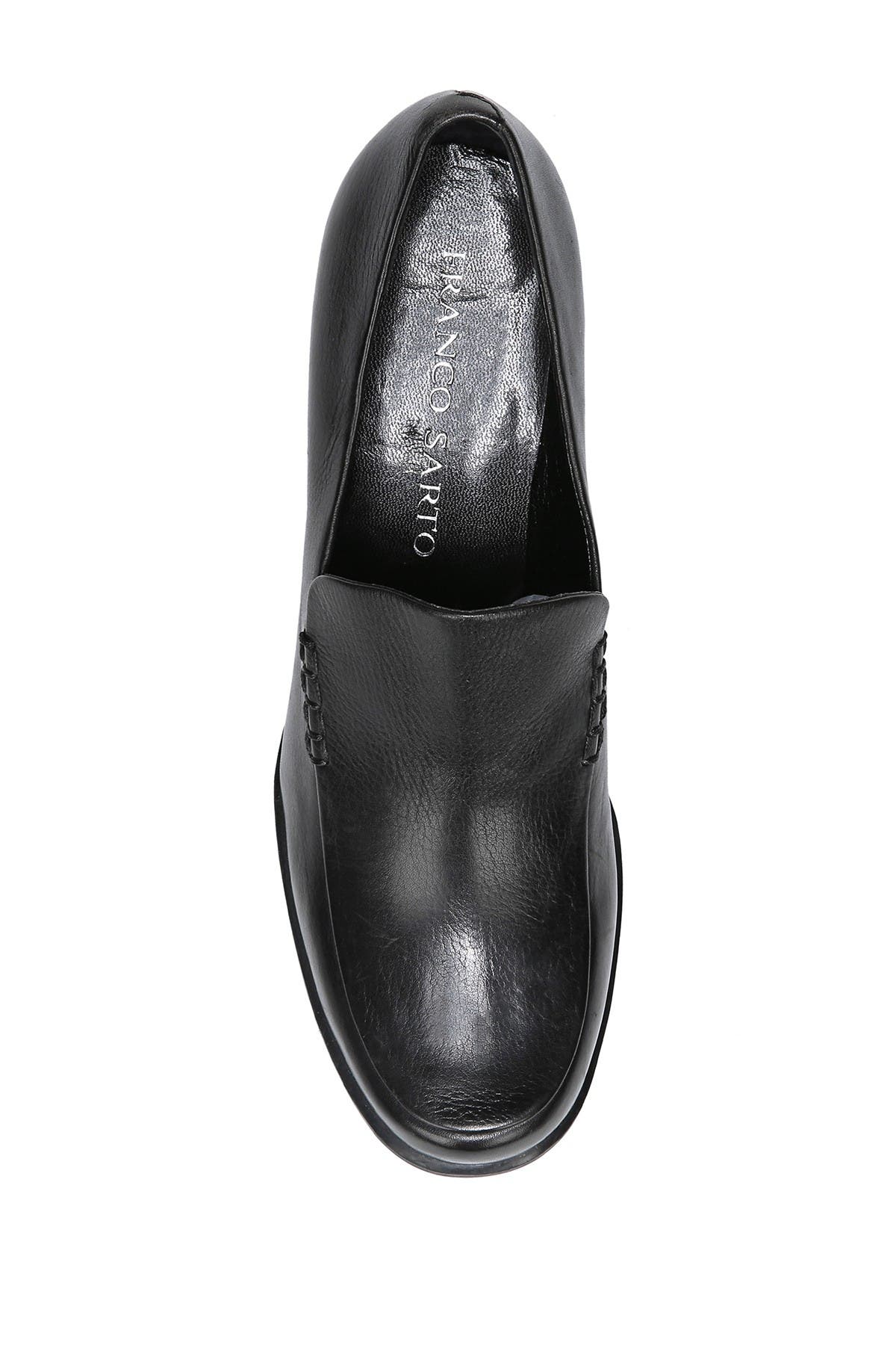 Franco Sarto Nolan Block Heel Loafer - Multiple Widths Available, Alternate, color, Black Calf