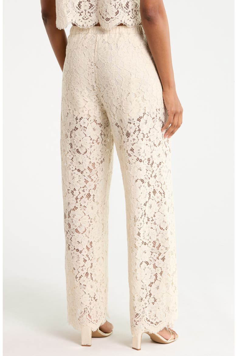 The Bloom Lace Wide Leg Pants, Alternate, color, CREAM