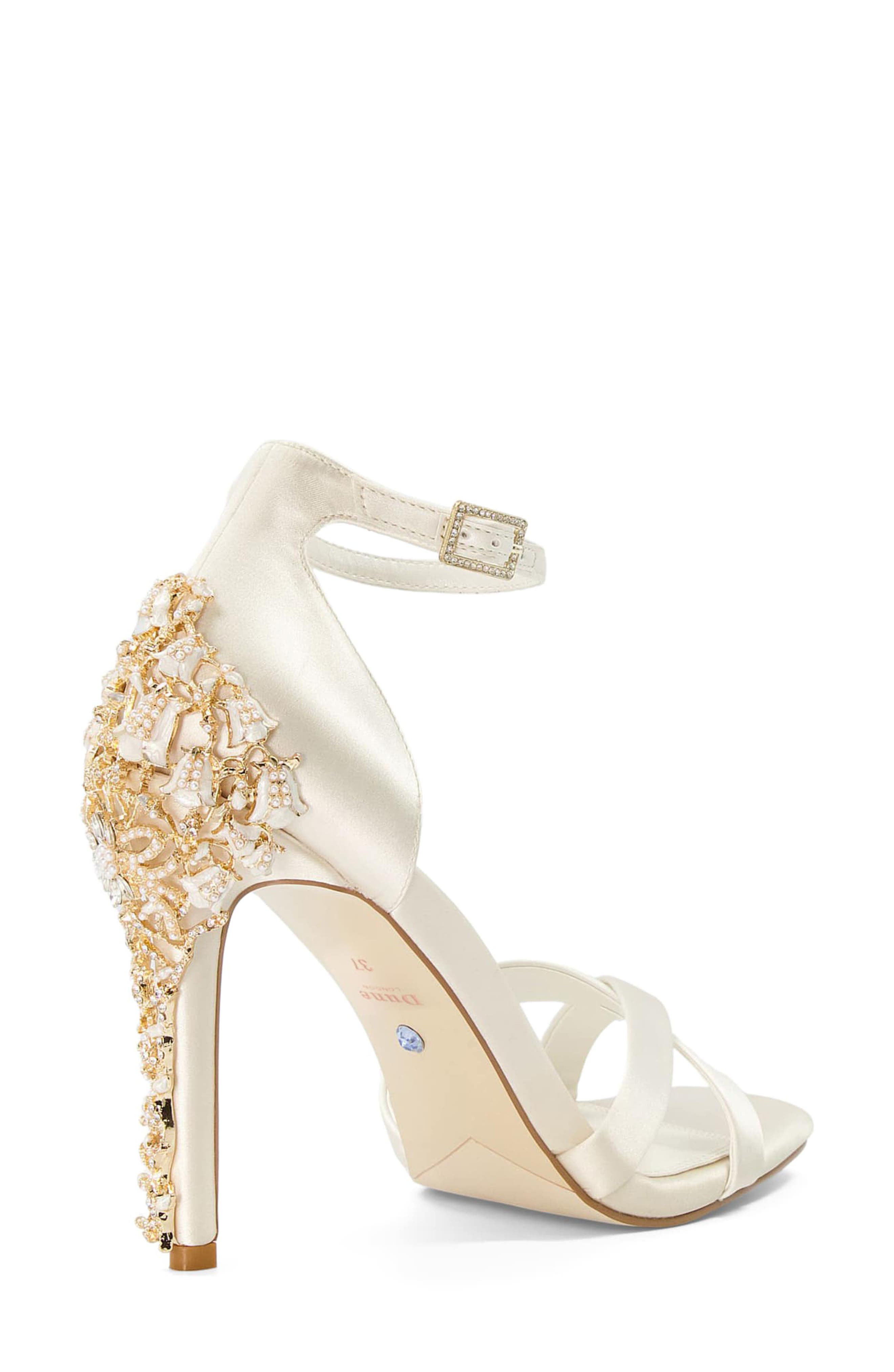 Dune London Marrys Sandal, Alternate, color, Ivory-Satin