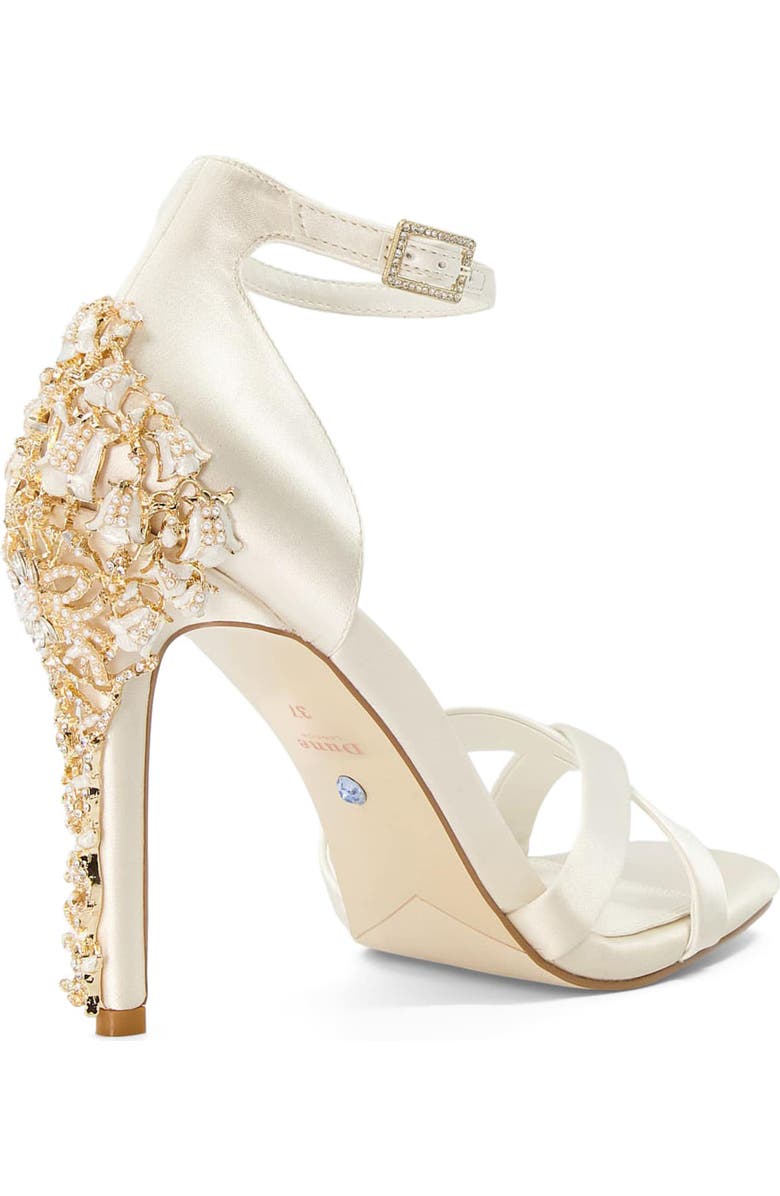 Dune London Marrys Sandal, Alternate, color, Ivory-Satin