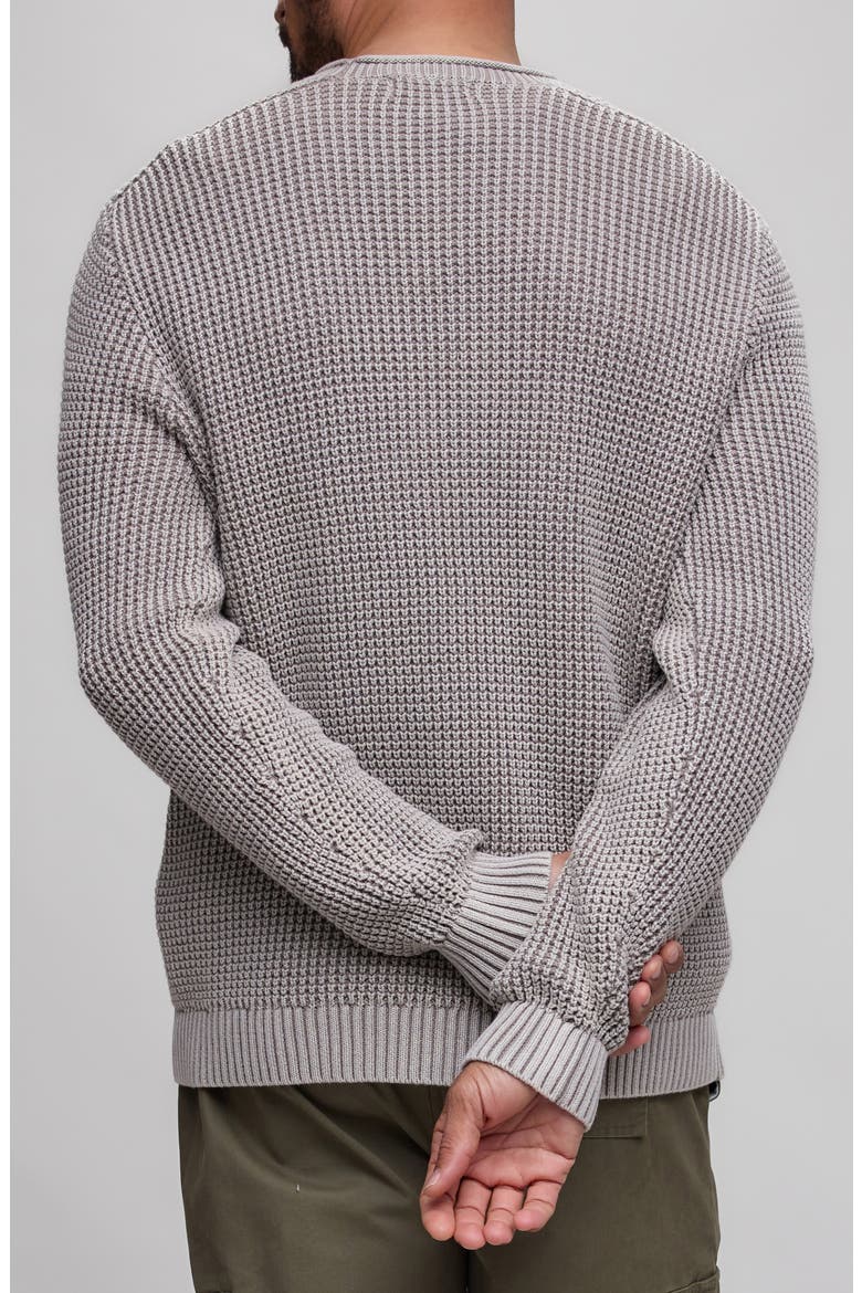 Sunbleached Roll Neck Cotton Sweater, Alternate, color, PEWTER