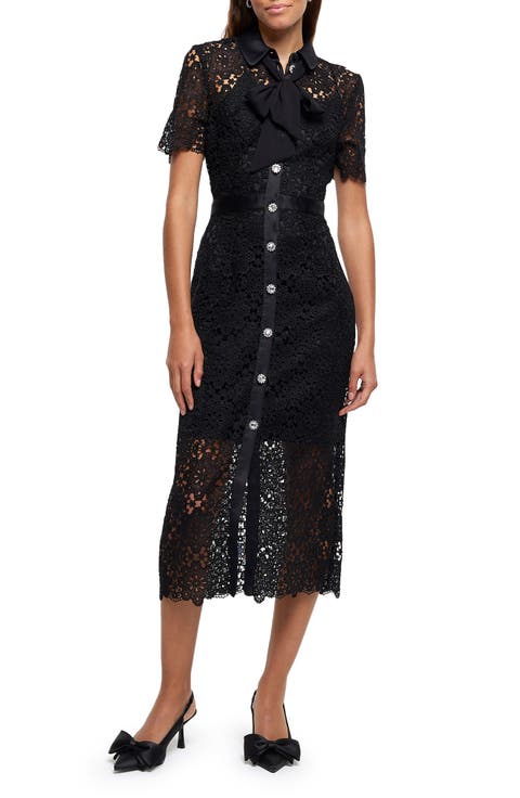 Floral Lace Midi Dress