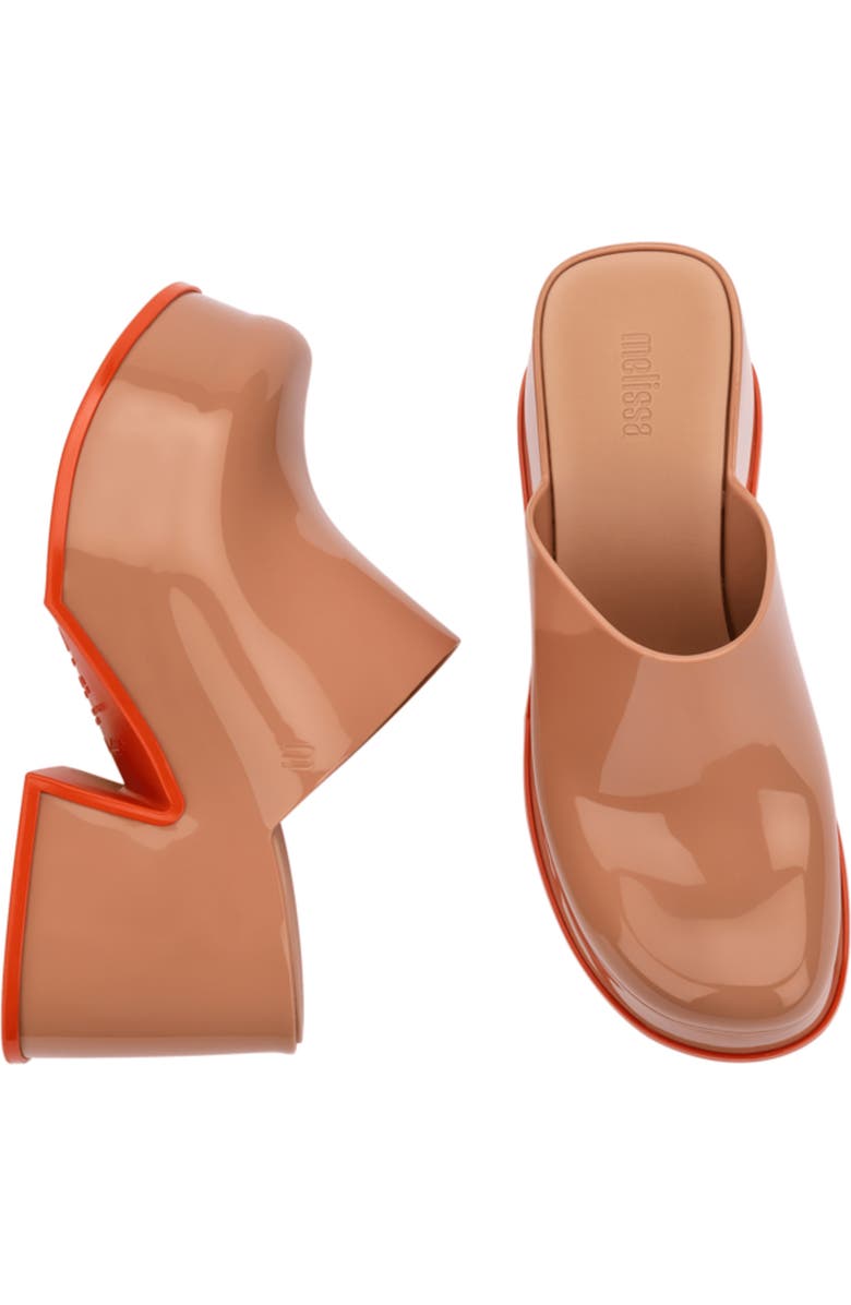 Melissa Mia Platform Mule, Alternate, color, Brown/ Red