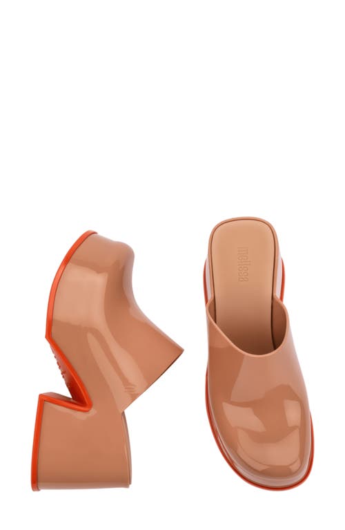 Melissa Mia Platform Clog In Brown/red, Women's At Urban Outfitters In Brown/red