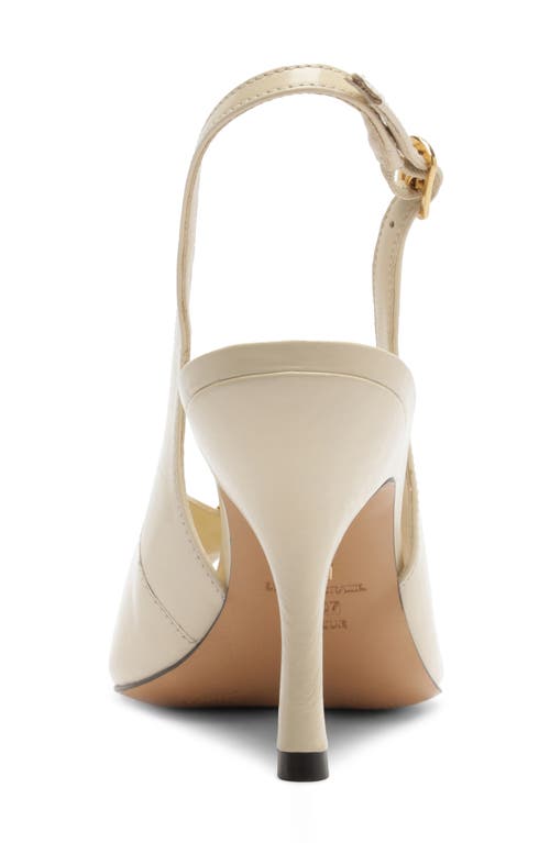Arezzo Olivia Slingback Peep Toe Pump In Neutral