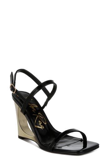 London Rag Ladra Wedge Sandal In Black