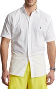 Polo Ralph Lauren Big & Tall Solid Seersucker Sport Shirt