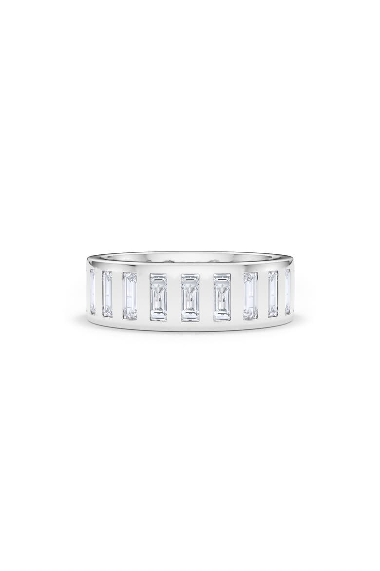 Men's Baguette Lab Created Diamond Eternity Band Ring, Alternate, color, WHITE GOLD