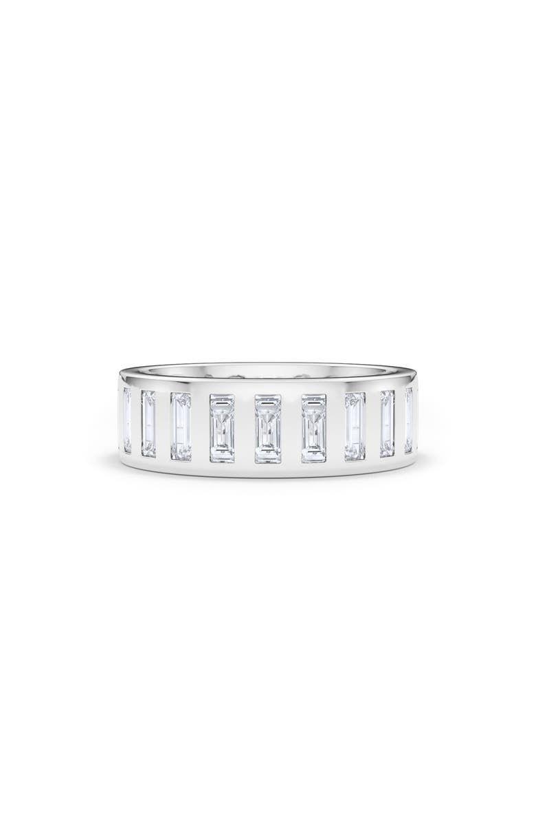 HauteCarat Men's Baguette Lab Created Diamond Eternity Band Ring, Alternate, color, White Gold