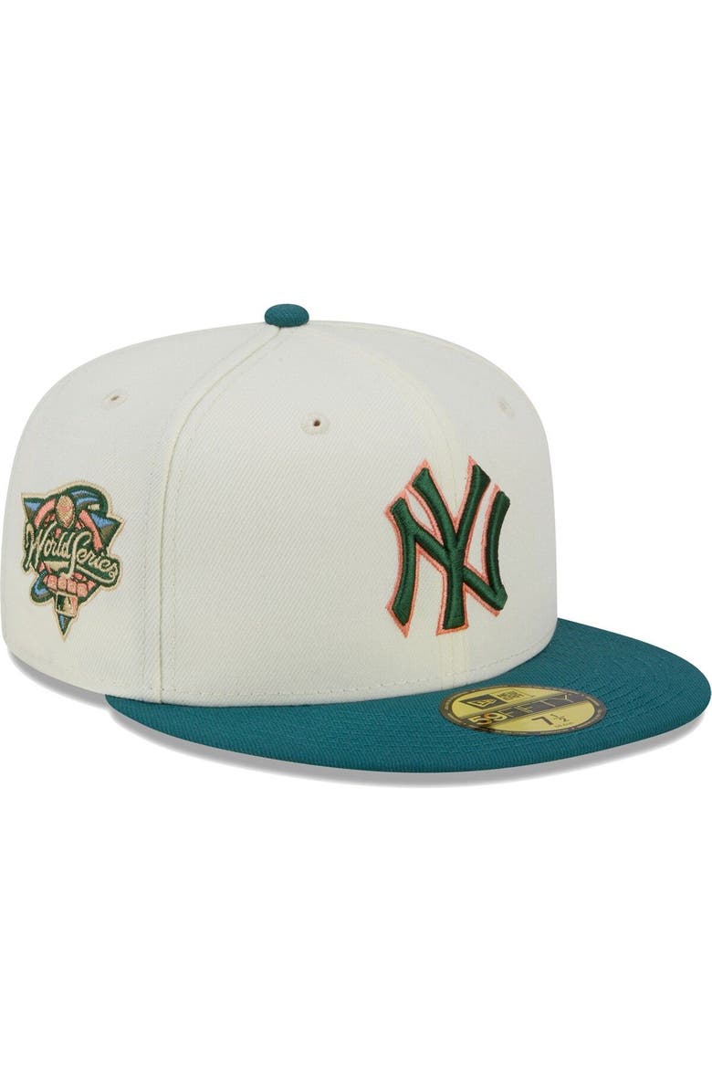 New Era Men's New Era Cream New York Yankees Chrome 59FIFTY Fitted Hat, Main, color, Cream