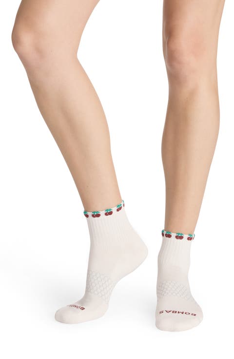 Fruits Cherry Quarter Socks