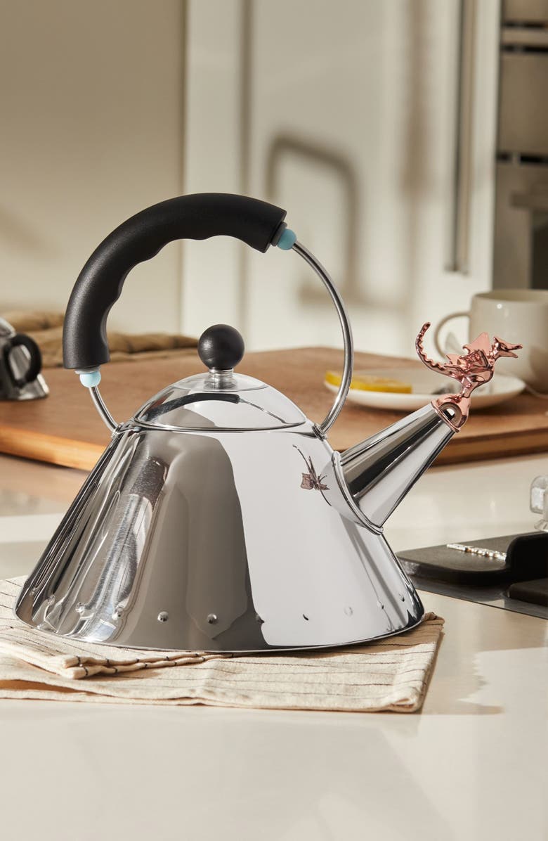 ALESSI Michael Graves Tea Kettle, Alternate, color, Black