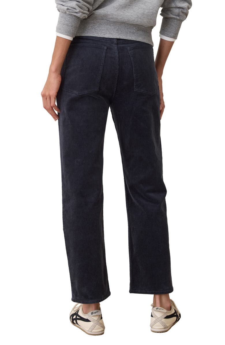 Marine Layer Charlie Corduroy Ankle Straight Leg Pants, Alternate, color, Navy