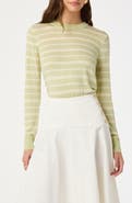 ASTR the Label Stripe Crewneck Sweater