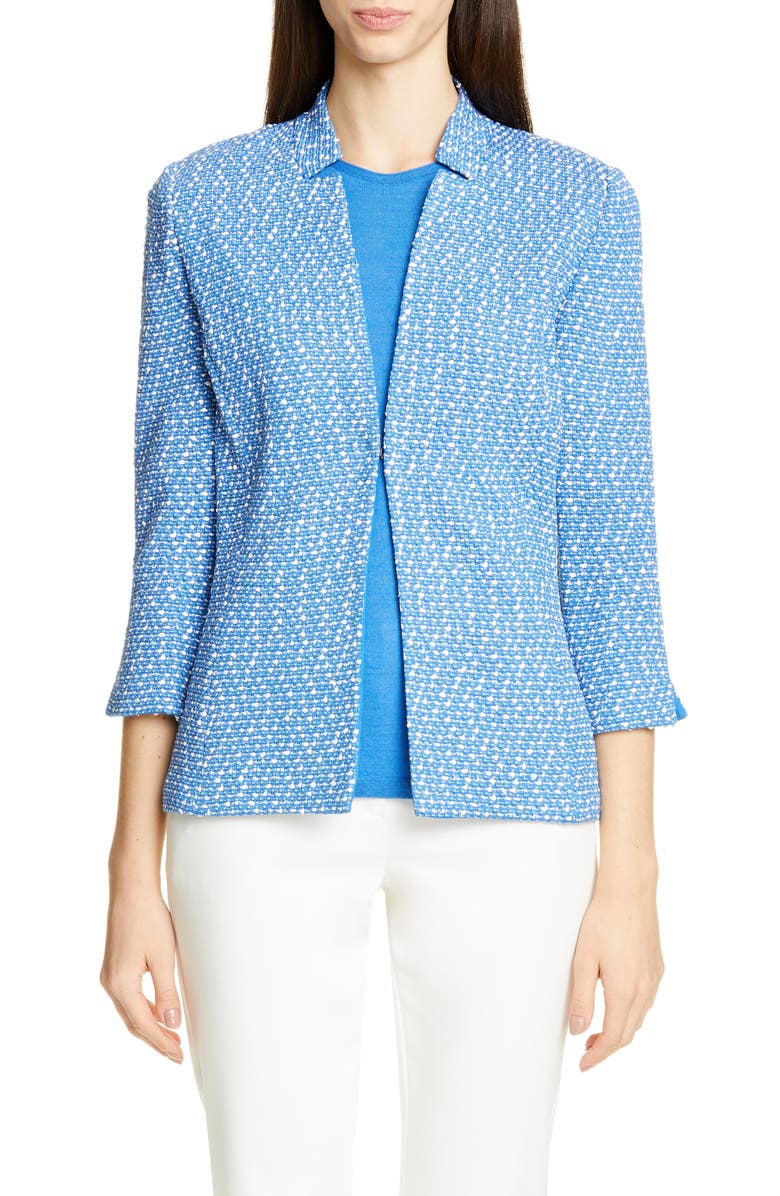St. John Collection Engineered Coastal Texture Tweed Knit Jacket, Main, color, 