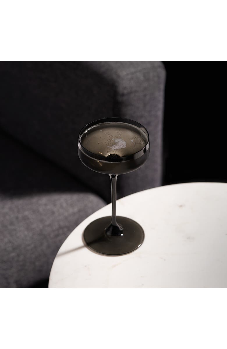 Viski Reserve Nouveau Crystal Coupes, Alternate, color, Black