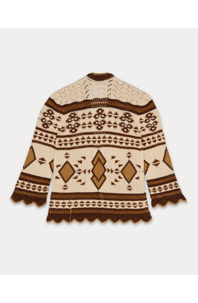 Fortela Lalie Navajo Cardigan, Alternate, color, Beige