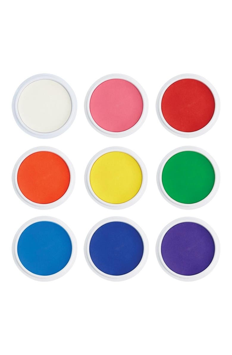 Kaplan Early Learning Company Washable Jumbo Stamp Pad - Set of 9, Alternate, color, Multicolored