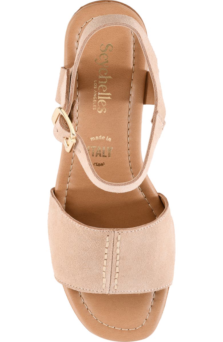 Seychelles City Scape Platform Sandal, Alternate, color, Sand
