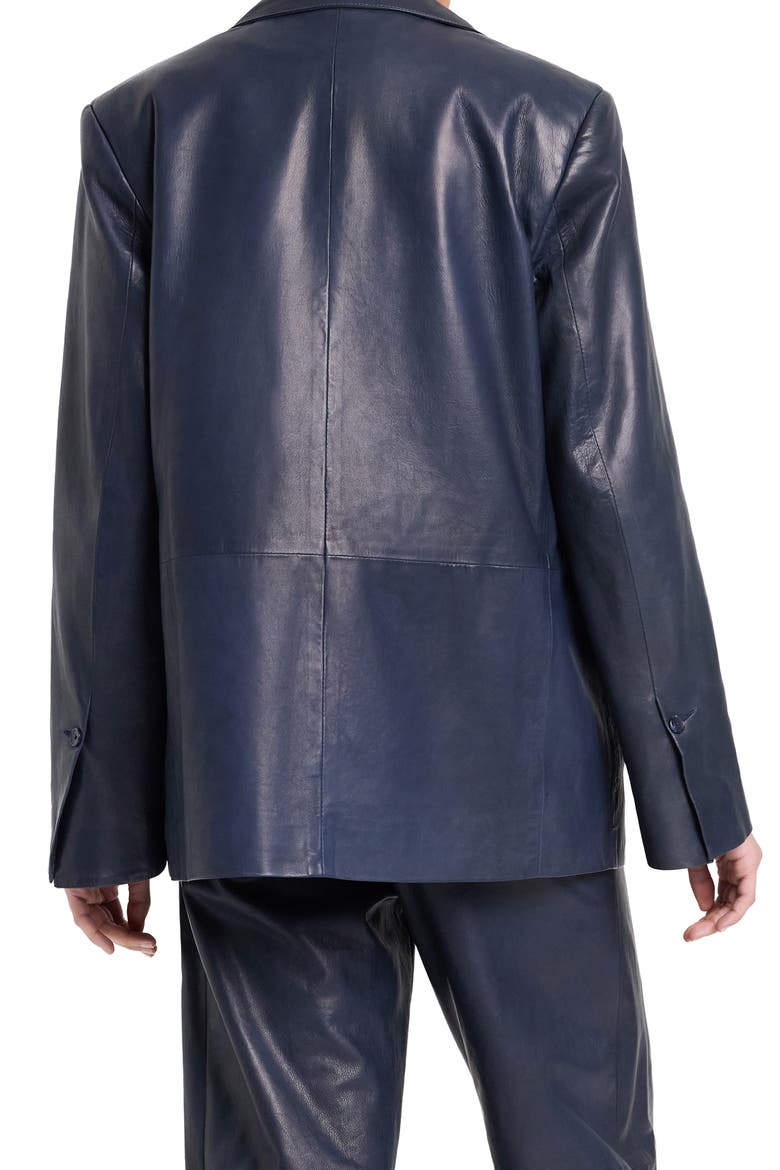 Jillian Leather Blazer, Alternate, color, MIDNIGHT