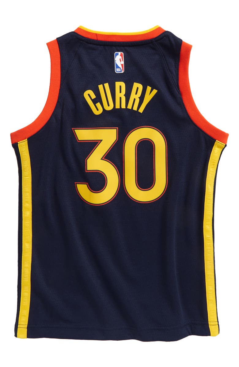 Nike Kids' Dri-FIT NBA Golden State Warriors Stephen Curry Jersey, Alternate, color, 