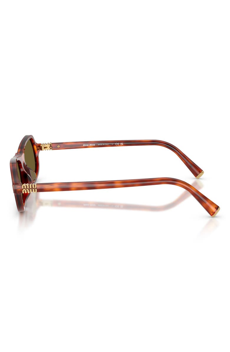 Miu Miu 55mm Irregular Sunglasses, Alternate, color, Havana Cognac / Dark Brown