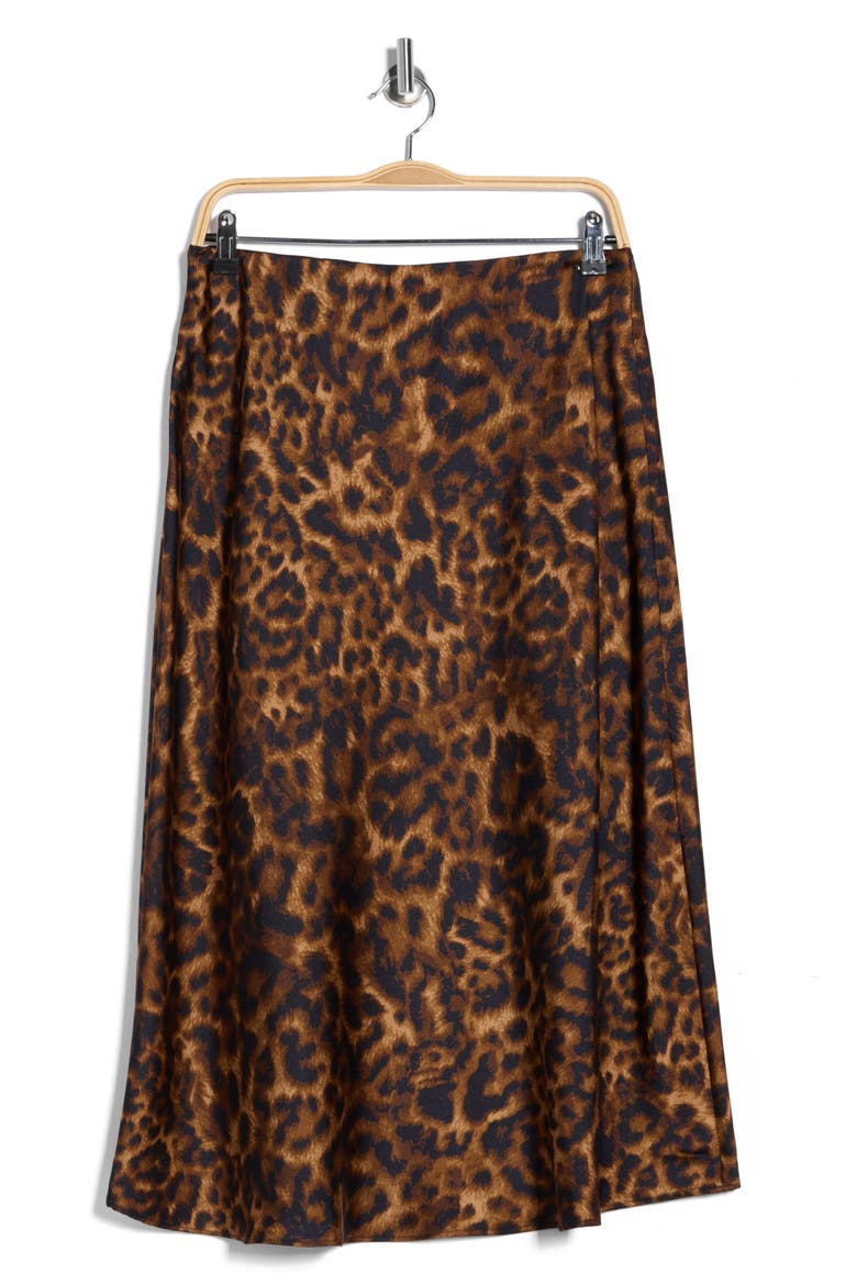 A-Line Midi Skirt, Alternate, color, TRUFFLE MULTI