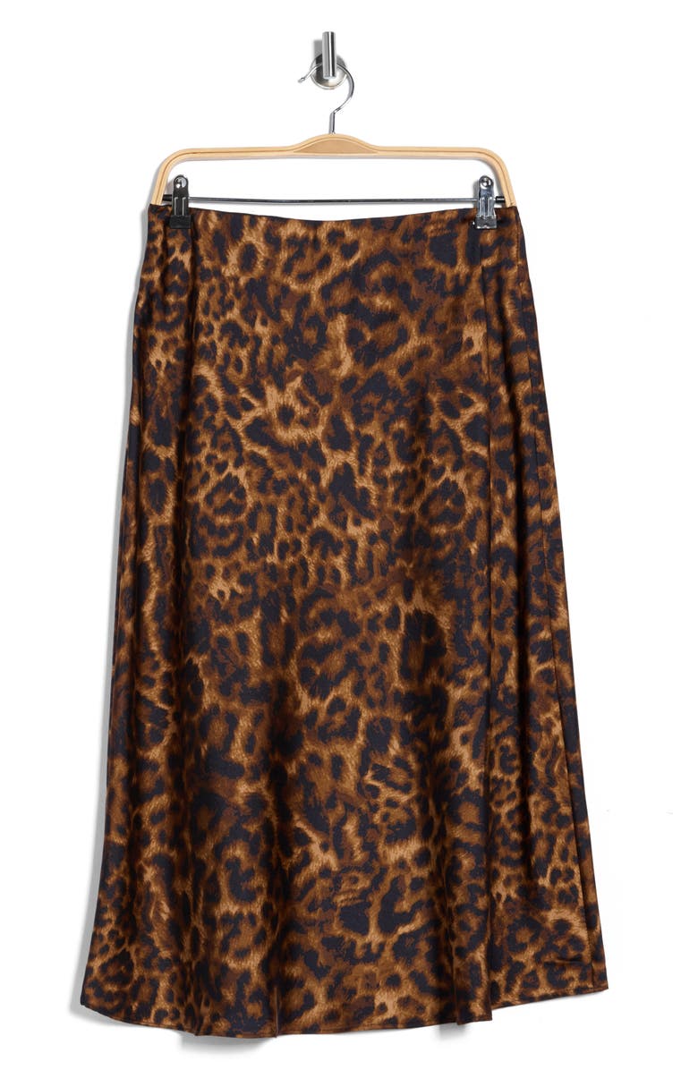 DKNY A-Line Midi Skirt, Alternate, color, Truffle Multi