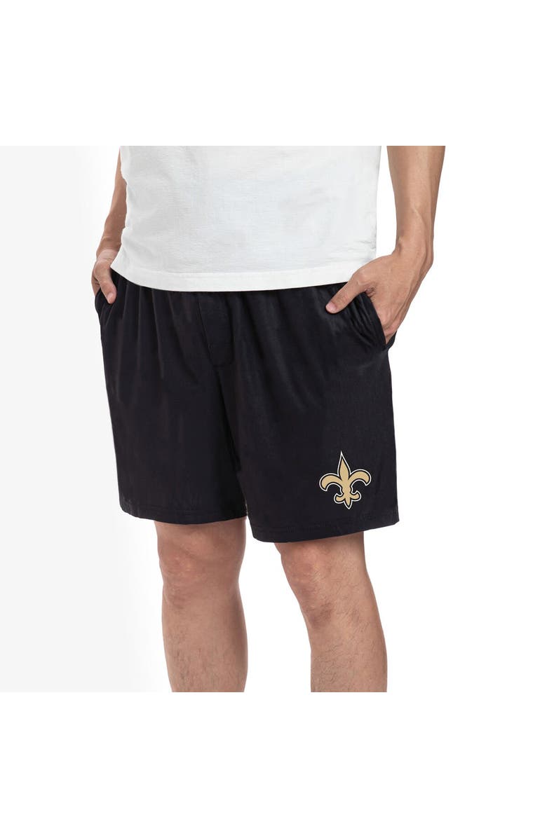 CONCEPTS SPORT Men's Concepts Sport Black New Orleans Saints Gauge Jam Two-Pack Shorts Set, Main, color,