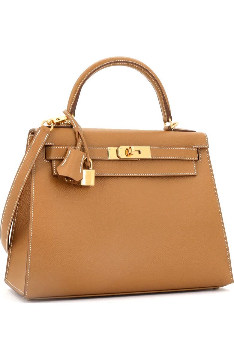 Pre-Owned Hermes Kelly Handbag Brown Epsom with Gold Hardware 28, Alternate, color,