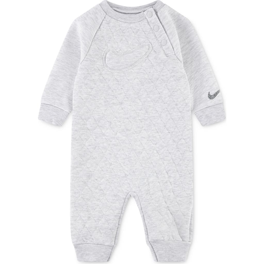 Nike Babies' Ready Set Quilted Romper In Birch Heather
