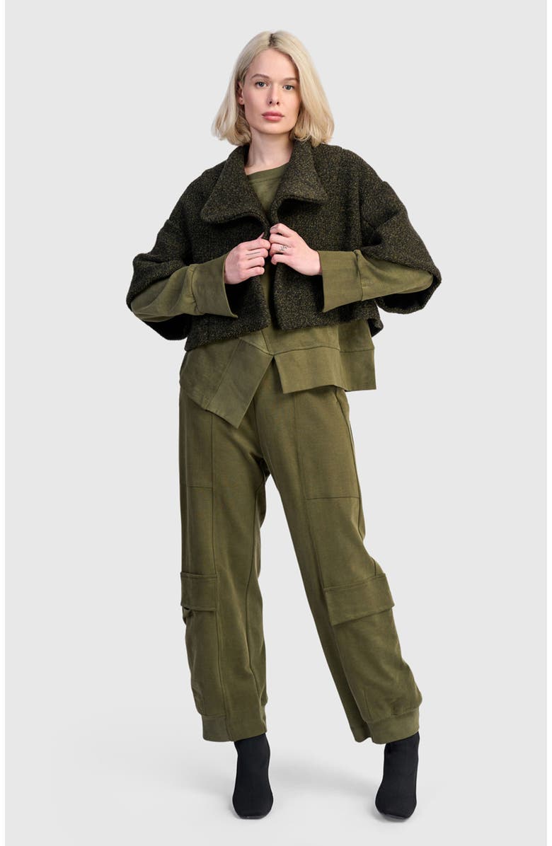 Alembika Capulet Crop Jacket, Alternate, color, Khaki