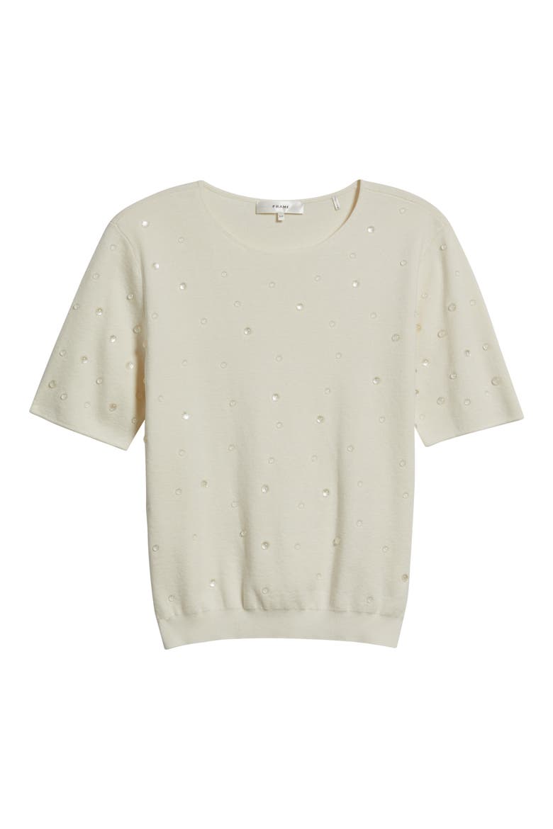The Droplet Silk & Cotton Sweater, Alternate, color, WHITE