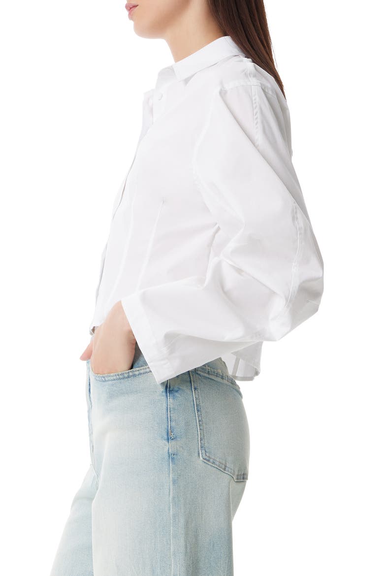 Kelly Barrel Sleeve Button-Up Shirt, Alternate, color, OPTIC WHITE