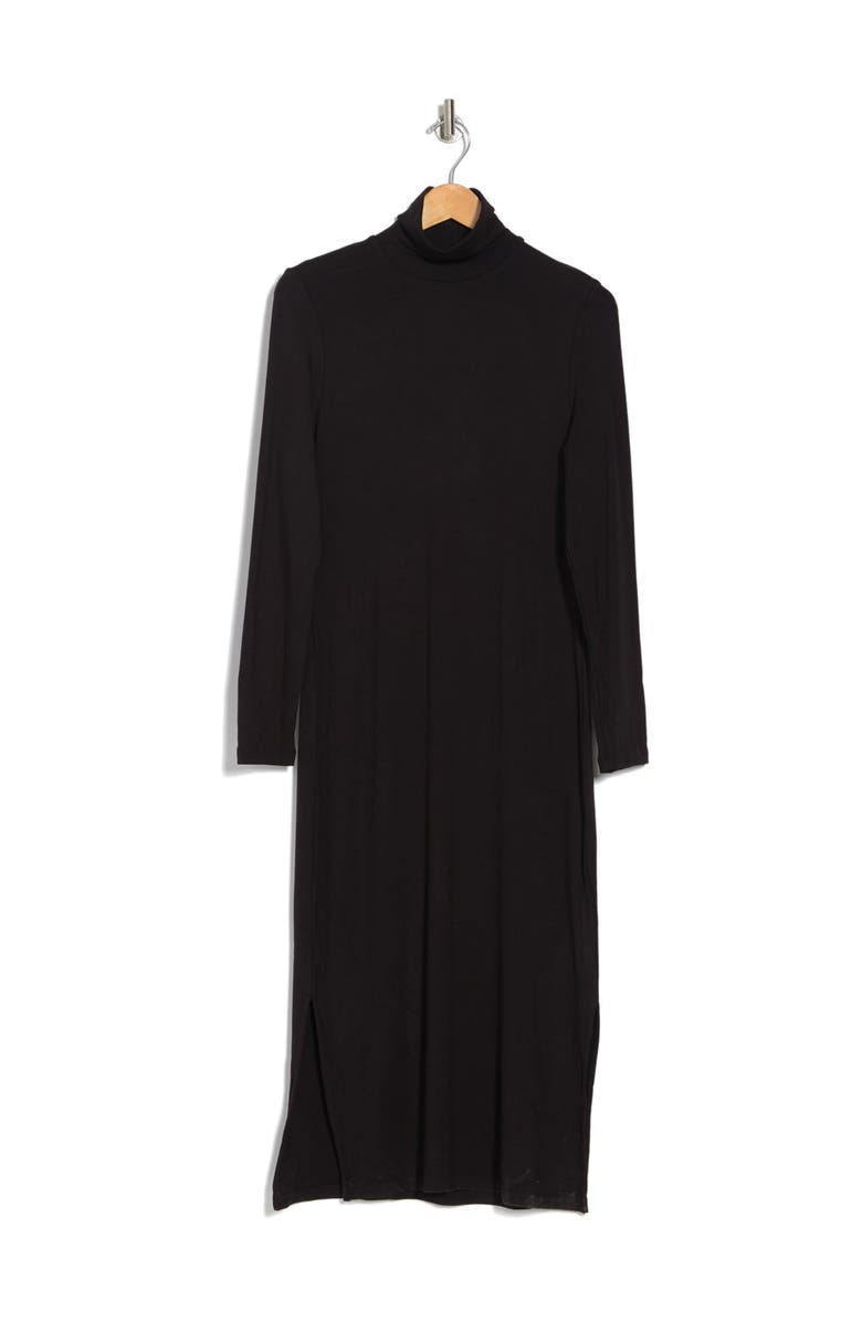 T Tahari Turtleneck Long Sleeve Midi Dress, Alternate, color,