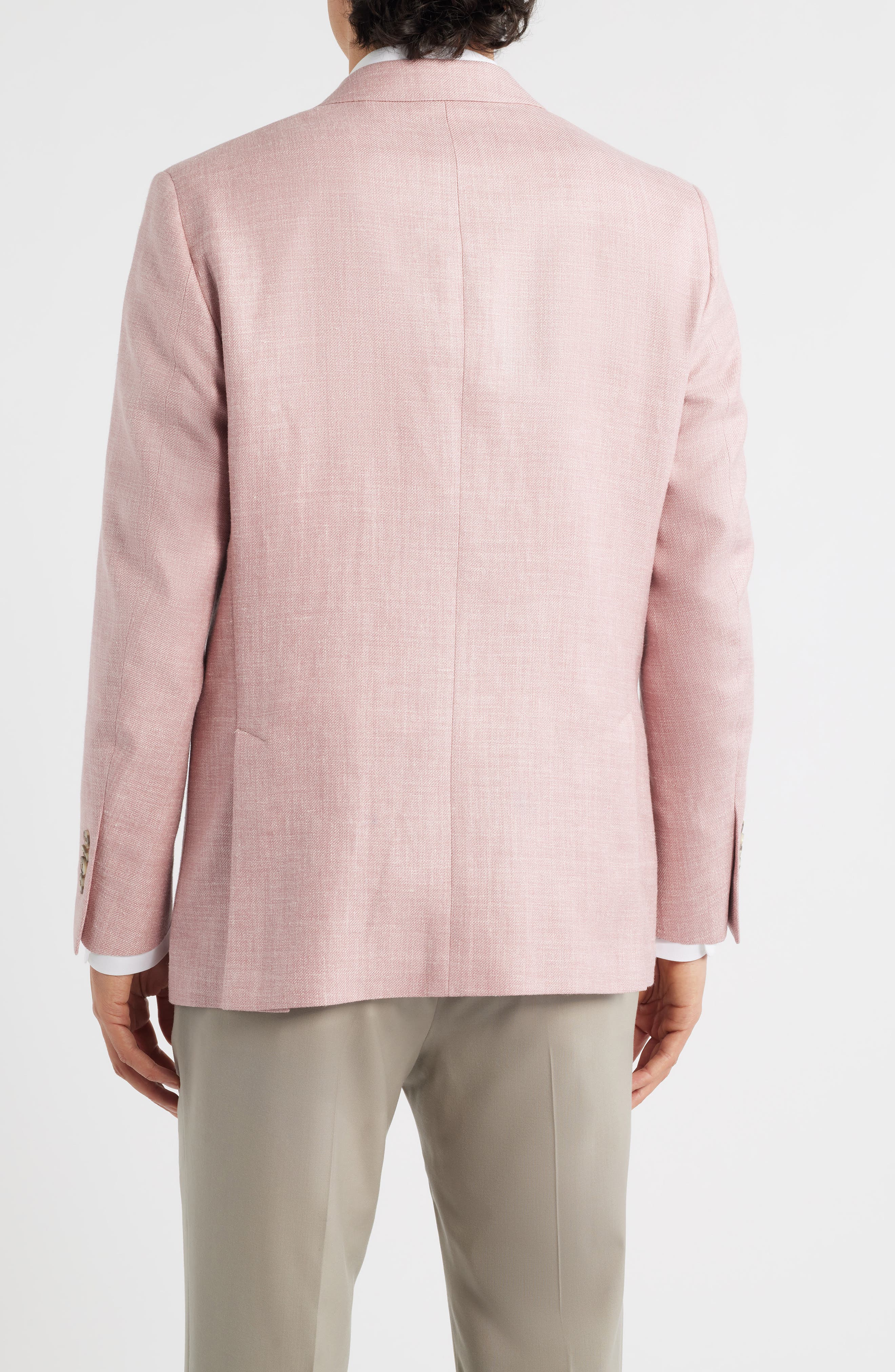 Hyperlight Soft Light Pink Melange Silk & Linen Blend Sport Coat - image 2