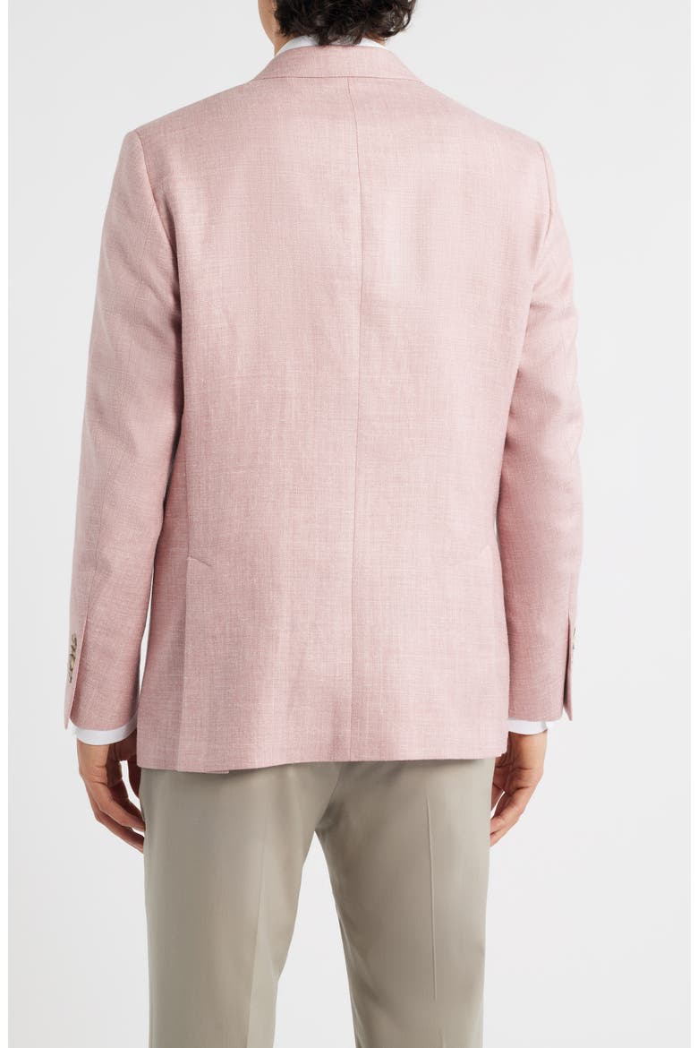 Hyperlight Soft Light Pink Mélange Silk & Linen Blend Sport Coat, Alternate, color, PINK