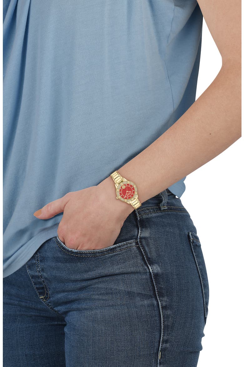 Canton Road Crystal Bracelet Watch, 36mm, Alternate, color, IP YELLOW GOLD