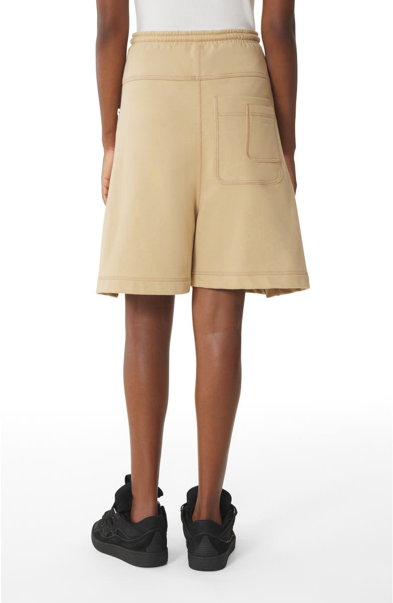 Lanvin White Cotton Bermuda Shorts, Alternate, color, Sand
