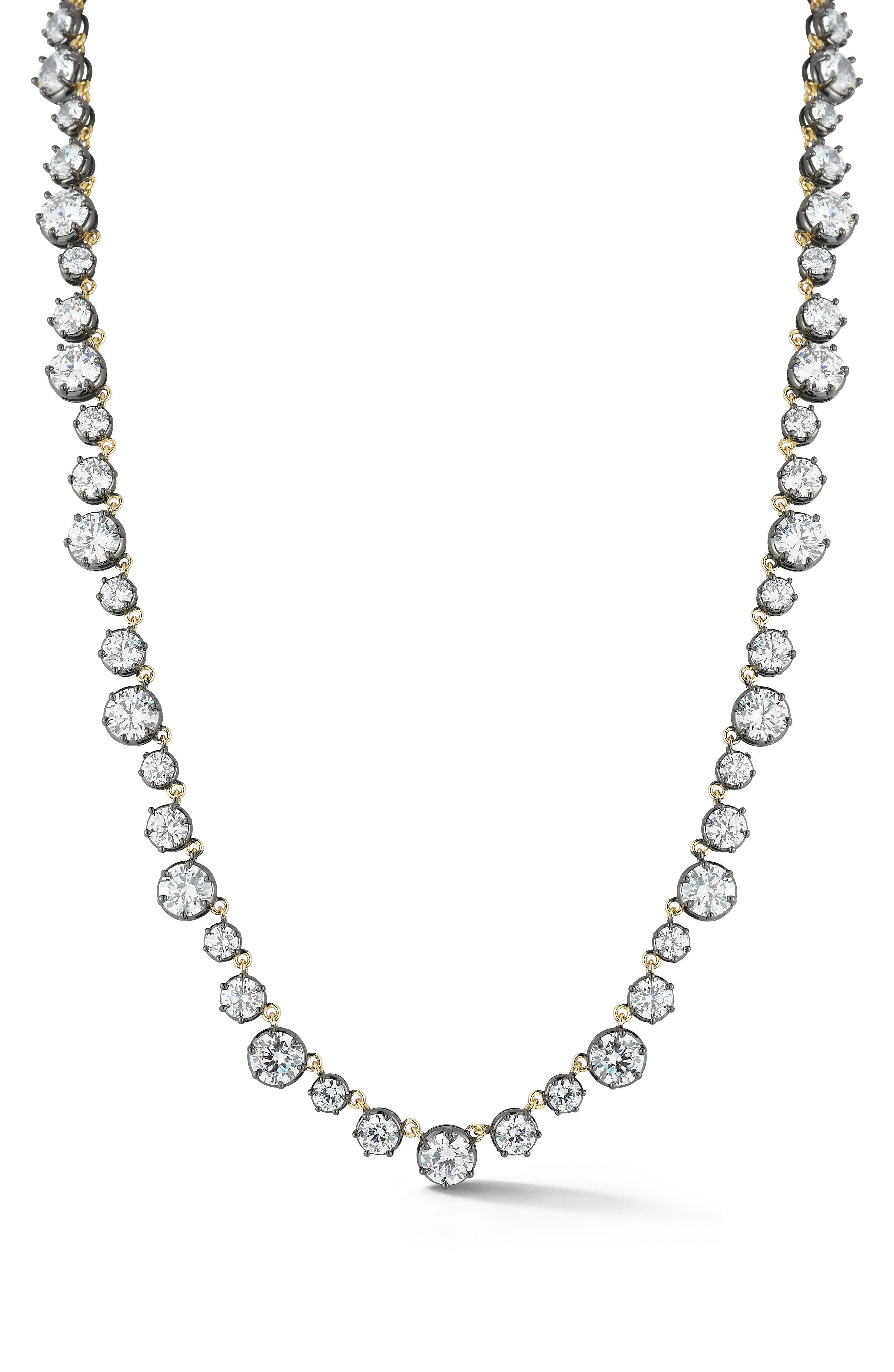 Cubic Zirconia Graduated Tennis Necklace