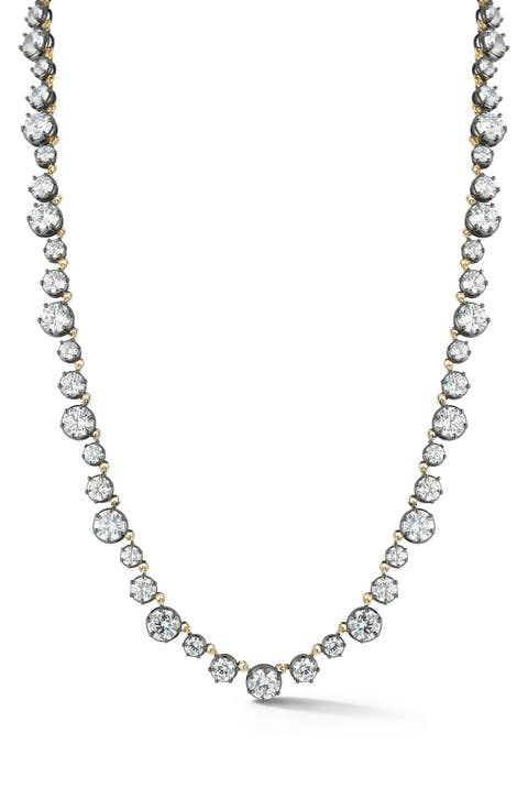 Cubic Zirconia Graduated Tennis Necklace