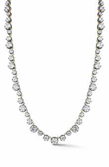 Cubic Zirconia Graduated Tennis Necklace