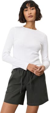 Pact Perfect Rib Crewneck Layering Long Sleeve Tee Made With Organic Cotton
